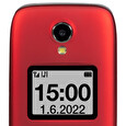 EVOLVEO EasyPhone FS, vyklápěcí mobilní telefon 2.8" pro seniory s nabíjecím stojánkem (červená barv