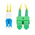 LANBERG optický patch cord SM LC/UPC-SC/APC duplex 2m LSZH G657A1 průměr 3mm žlutá