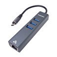 PremiumCord Adapter USB-C na Gigabit + 3x USB 3.0