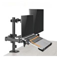 Držák monitoru Brateck LDT66-C024ML stolní pro 1 monitor a 1 notebook, černý
