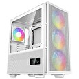 DEEPCOOL skříň CH560 Digital / MidT/ 3x140 a 120mm ARGB fan / USB 3.0 / USB-C/ tvrzené sklo / digitální displej / bílá