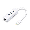 TP-LINK UE330 USB 3.0 to Gigabit ethernet RJ45 10/100/1000Mbps, 3x USB hub