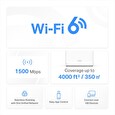 WiFi router TP-LINK Mercusys Halo H60X(3-pack) WiFi 6, AX1500, 3x GLAN2,4/5 GHz