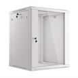 LANBERG Nástěnná jednodílná skříň 19", 15U 600x600 (v rozloženém stavu) šedá (RAL7035)