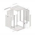LANBERG Nástěnná jednodílná skříň 19", 15U 600x600 (v rozloženém stavu) šedá (RAL7035)