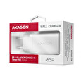 AXAGON ACU-DPQ65W, GaN nabíječka do sítě 65W, 3x port (USB-A + dual USB-C), PD3.0/QC4+/PPS/Apple