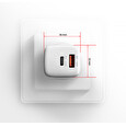 AXAGON ACU-PQ20W, nabíječka do sítě 20W, 2x port (USB-A + USB-C), PD3.0/PPS/QC4+/AFC/Apple, bílá