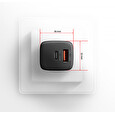 AXAGON ACU-PQ20, nabíječka do sítě 20W, 2x port (USB-A + USB-C), PD3.0/PPS/QC4+/AFC/Apple, černá
