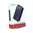 Powerbanka C-TECH 30000mAh, Li-Pol, 20W, USB-C/USB-A/micro USB