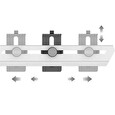 1stCOOL GPU Holder - držiak VGA kovový nastaviteľný biely