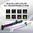 1stCOOL GPU Holder ARGB - držiak VGA kovový nastaviteľný biely