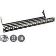 19" modulární neosazený patch panel Solarix 24 portů černý 1U SX24M-0-STP-BK-UNI