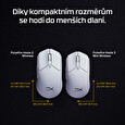 HP HyperX Pulsefire Haste 2 Mini - bezdrátová herní myš (bílá)
