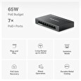 Switch TP-LINK Mercusys MS108GP 1x GLAN, 7x GLAN s PoE+, 65W
