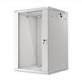 LANBERG Nástěnná jednodílná skříň 19", 18U/600x600 (v rozloženém stavu) šedá (RAL7035) V2