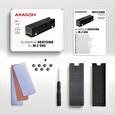 AXAGON CLR-M2XT, hliníkový pasivní chladič pro jedno i oboustranný M.2 SSD disk, výška 24 mm
