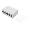 DIGITUS Modulární stolní patch panel, stíněný 6 portů, světle šedý