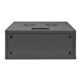 DIGITUS DN-38011 Nástěnná skříň 4U, SOHO, nemontovaná 241x540x400 mm, celoskleněné přední dveře, černá (RAL 9005)