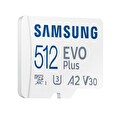 Samsung EVO Plus/micro SDXC/512GB/UHS-I U3 / Class 10/+ Adaptér/Bílá