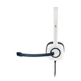 Logitech Stereo Headset H150 Coconut - náhlavní sluchátka, 2x 3.5mm jack, bílá, mikrofon, regulace hlasitosti na kabelu