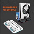 Canyon multifunkční chladící stojan pro PS5, nabíjení 2 PS5 ovladačů, RGB podsvícení, černý