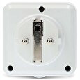 Nedis Wi-Fi chytrá zásuvka/ venkovní/ 16A/ francouzský typ E/ IP44/ měřič výkonu/ Android/ iOS/ Nedis® SmartLife/ bílá