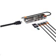 Canyon replikátor portů DS-13 7v1, 1xUSB-C PD 100W, 1xHDMI (4K), 3x USB 3.0, SD/micro čtečka, průhledný