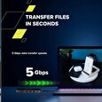 Canyon replikátor portů DS-13 7v1, 1xUSB-C PD 100W, 1xHDMI (4K), 3x USB 3.0, SD/micro čtečka, průhledný