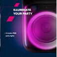 Canyon přenosný párty reproduktor OnFun 5, 40W, RGB, BT5, USB-A, microSD, AUX, 6,3mm jack, režim TWS, černý