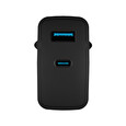 Univerzální USB nabíječka Natec RIBERA GaN 65W, 1X USB-A, 1X USB-C, Černá