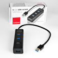AXAGON - HUE-S2B 4x USB3.0 CHARGING hub, microUSB nap. konektor