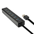 AXAGON - HUE-SA7BP 7x USB3.0 ALU CHARGING hub vč. AC adapteru
