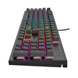 GENESIS mechanická herní klávesnice THOR 303/RGB/Outemu Peach Silent/Drátová USB/US layout/Černá