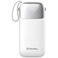 ColorWay powerbanka/ 30 000mAh/ 1x USB QC3.0/ USB-C/ Lightning/ 22,5W/ Bílá