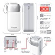 ColorWay powerbanka/ 50 000mAh/ 1x USB QC3.0/ USB-C/ Lightning/ 22,5W/ Bílá