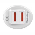 ColorWay 2x USB nabíječka do auta 36W/ Bílá