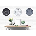 Hodiny Excellent nástěnné chrom 30,5 cm bílá KO-837000130bila