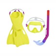 Set Bestway šnorchovací dětský Essential - ploutve, brýle, šnorchl (žluto-růžová, modro-zelená)