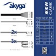 Akyga PC zdroj ATX 800W P4+4 2x PCI-E 6+2 pin 6x SATA 3x Molex APFC 120mm