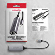 AXAGON ADE-TXPD, USB-C 3.2 Gen 1 - Gigabit Ethernet síťová karta, Asix AX88179, PD 100W, auto instal