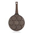 Pánev Banquet na 7 lívanců s nepřílnavým povrchem Granite Brown Smile 26 cm