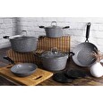 Sada nádobí Berlingerhaus s mramorovým povrchem 13 ks Gray Stone Touch Line BH-6176