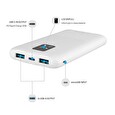 Powerbanka FIXED Zen 10 s LCD displejem a výstupem PD 20W, 10 000 mAh, bílá