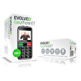 EVOLVEO EasyPhone ET, mobilní telefon pro seniory s nabíjecím stojánkem, stříbrná