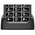 EVOLVEO EasyPhone ET, mobilní telefon pro seniory s nabíjecím stojánkem, stříbrná