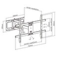 Výsuvný držák Brateck LPA69-463D pro TV 32"-70" 45kg polohovatelný nástěnný
