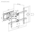 Výsuvný držák Brateck LPA69-466 pro TV 37"-80" 60kg polohovatelný nástěnný Heavy Duty