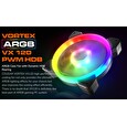 COUGAR ventilátor VORTEX VX 120 ARGB 120mm hydro dynamic bearings, lightning & power management