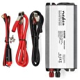 Nedis měnič napětí/ modifikovaná sinusoida/ 12 V DC/230 V AC 50 Hz/ 600 W (1200 W špička)/ USB-A/ 1x zásuvka type E