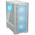 COUGAR PC skříň MX600 White Mid Tower Mesh Front Panel 3 x 140mm + 1 x 120mm Fans Transparent Left Panel